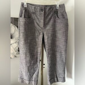 EUC Harve’ Bernard Women's Gray Cropped Pants Vintage Brand Size 8